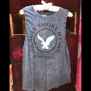 Blue Great Smokey Mountains tank top